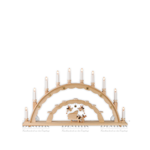 Blank-Engel Hand made Wooden Light Arch, electric, 3 angel musicians and baby grand piano - German Specialty Imports llc
