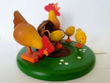 Ore Mountain Egg Wagon Wooden Natural Easter Basket Scene with Chickens - German Specialty Imports llc