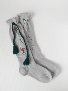 Grey Children's Knit Knee Socks - German Specialty Imports llc