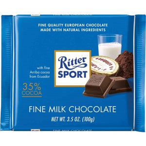 Ritter Sport Fine Milk Chocolate - German Specialty Imports llc