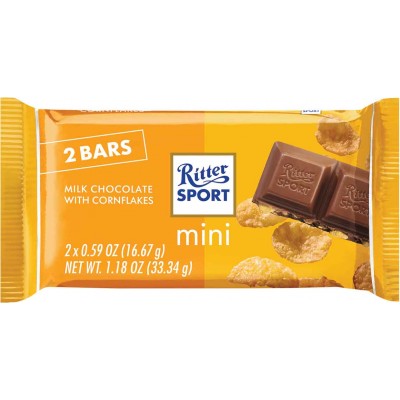 Ritter Sport Milk Chocolate Cornflakes 8 oz 2pk Mini Bar - German Specialty Imports llc