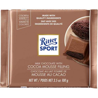502294 Ritter Sport Milk Cocoa Mousse bar - German Specialty Imports llc