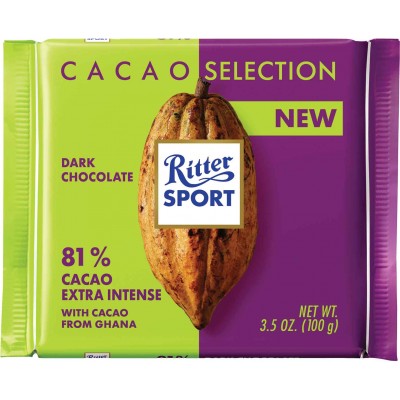 Ritter 81 %  intense Peru Cocoa Bar - German Specialty Imports llc