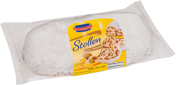 525004 Kuechenmeister Butter Almond Stollen Cello Large 26.4 oz - German Specialty Imports llc