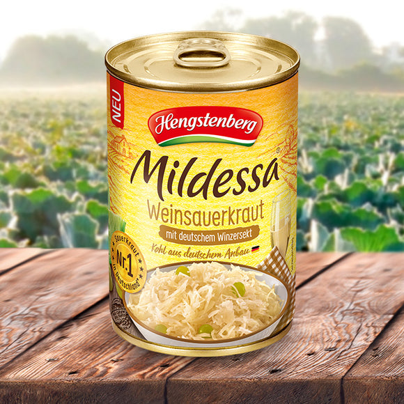 Hengstenberg Mildessa Mild Sour Cabbage Sauerkraut - German Specialty Imports llc