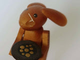 Hand Made Ore Mountain Easter Bunny with Beggar Coin Hat - German Specialty Imports llc