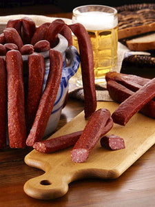 581 Landjaeger ( salami sticks) only UPS 2nd day Air guarantees fresh delivery from May to October - German Specialty Imports llc