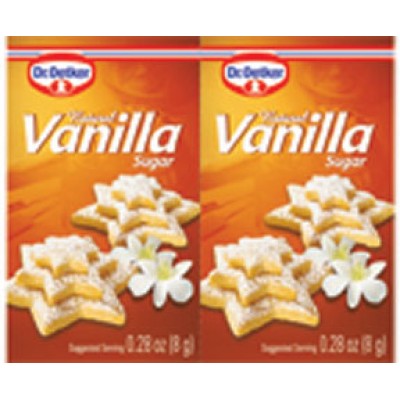 NATURAL Dr. Oetker Vanilla Sugar  ( Vanille Zucker ) 6 Pk - German Specialty Imports llc