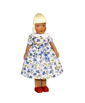 7011 Lotte Sievers Hahn Hand Carved Doll's house, Mother, blond  Hair drapery dress - German Specialty Imports llc