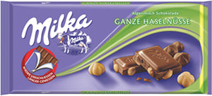 Milka Whole Hazelnut Chocolate Made in Germany - German Specialty Imports llc