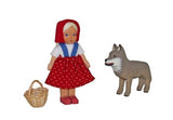 7102 Lotte Sievers Hahn Hand Carved Doll house, Little Red Riding Hood with basket - German Specialty Imports llc