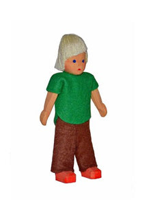 7220 Lotte Sievers Hahn Doll's house, boy, tall , blond, 10 cm - German Specialty Imports llc