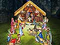 Paper Christmas Crib Creche Nativity with Kings - German Specialty Imports llc