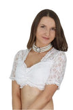 4139  Classy Fuchs Lace Dirndl blouse with  Elastic Polyamide lace - German Specialty Imports llc