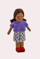 7401 Lotte Sievers Hahn Doll's house Doll Girl, small , dark hair - German Specialty Imports llc
