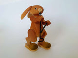 Hand Made Ore Mountain Easter Bunny with Metal instrument - German Specialty Imports llc