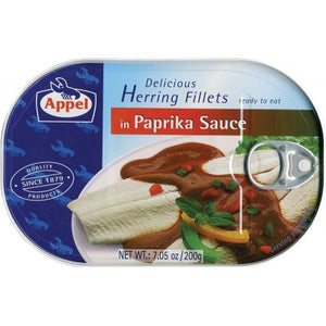 03GE01 Appel Herring Fillets in Paprika Sauce - German Specialty Imports llc