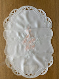 Plauener Spitze Spring / Easter Scalloped-Edge Easter Doily oval centerpiece - German Specialty Imports llc