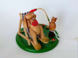 Hand Made Ore Mountain Easter Bunny Relaxing Lawn Chair Scene - German Specialty Imports llc