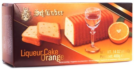 234221 Schluender Orange  Controis Liquore Cake Box  02GE97 - German Specialty Imports llc