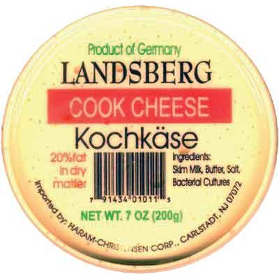 Only available by special order in a case of 12 due to a 40 % price increase ! Landsberg Cook Cheese Kochkaese ! - German Specialty Imports llc