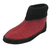 500 Biolana Boiled Wool Slippers  House Shoes with non-slip leather outsole, size 48 - German Specialty Imports llc