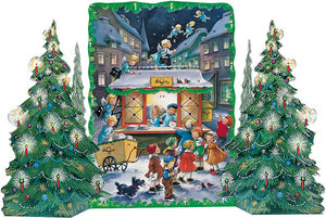 11209 Advents Calendar "  Angels Post Office  with Glitter Angels Postsamt - German Specialty Imports llc
