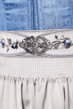 Available for Preorder Krueger  Dirndl Dorea 60 cm skirt length, color blue - German Specialty Imports llc