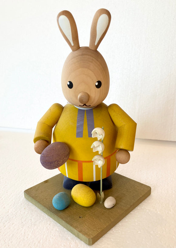 KWO Hand Made Easter Bunny With eggs and bell flowers - German Specialty Imports llc