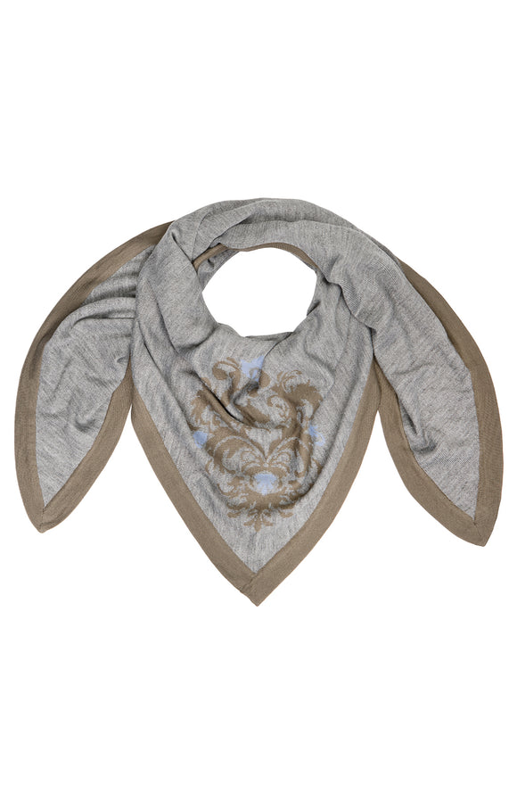 Stockerpoint Trachten shawl SH-385 gray taupe - German Specialty Imports llc