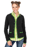 Stockerpoint Traditional Women  Knitted Jacket CARO Anthrazit-kiwi and other colors - German Specialty Imports llc
