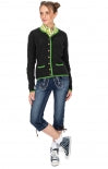 Stockerpoint Traditional Women  Knitted Jacket CARO Anthrazit-kiwi and other colors - German Specialty Imports llc