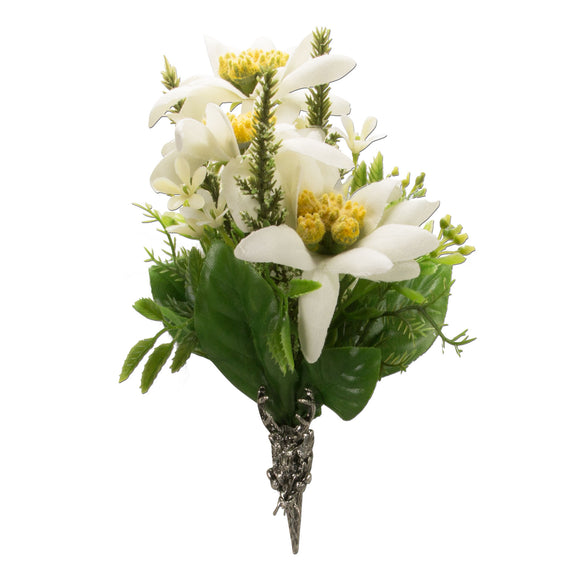 Flower brooch Edelweiss - German Specialty Imports llc