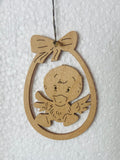 Hand Made Delicate Wooden Silhouette Easter Ornament - German Specialty Imports llc