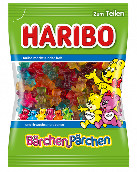 40106-34056 German Haribo Baerchen Paerchen Bear Couple Gummy Candy Share Size - German Specialty Imports llc