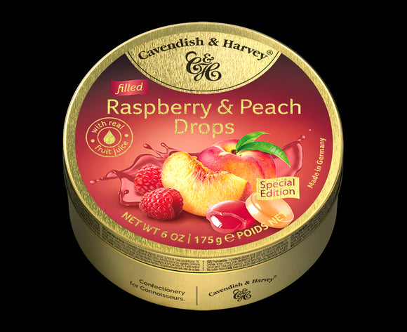 Cavendish & Harvey Raspberry and Peach Selection Hard Candy - German Specialty Imports llc