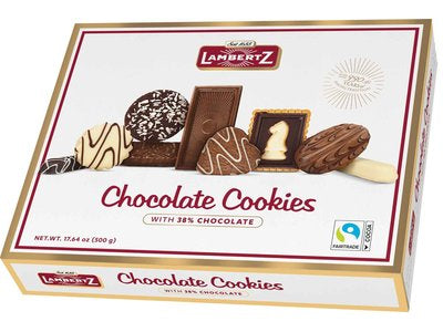 Lambertz Traditional Chocolate Cookies  with Dark and Milk Chocolate - German Specialty Imports llc