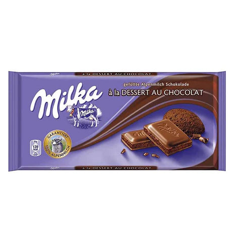 MI 374013 German Milka Choco Au Chocolate   filled AlpineMilk Chocolate - German Specialty Imports llc