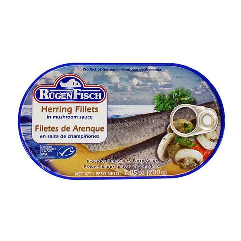 Ruegen Fisch Herring Fish Fillets  in Mushroom Sauce - German Specialty Imports llc