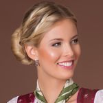Earrings rhinestone-edelweiss mini hanging (clear) - German Specialty Imports llc