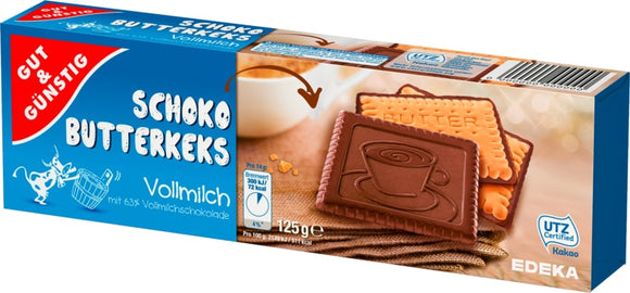 Gut & Guenstig Schoko Butterkeks Cookies BB 3/22 - German Specialty Imports llc