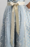2 pc Stockerpoint  Elegant Dirndl Dress LIght blue Lana with Beautiful Apron 70 cm - German Specialty Imports llc