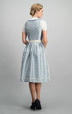 2 pc Stockerpoint  Elegant Dirndl Dress LIght blue Lana with Beautiful Apron 70 cm - German Specialty Imports llc