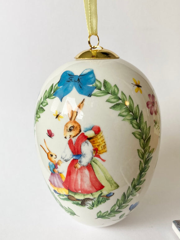 27958 Hutschenreuther Easter Egg “Osterspaziergang-Easter Walk” Midi /medium ornament - German Specialty Imports llc