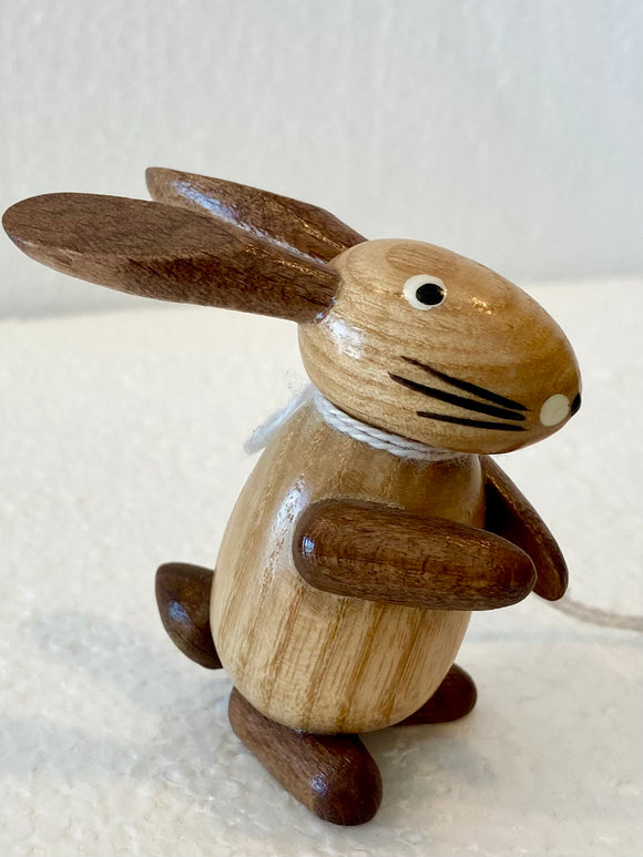 Ore mountain Hand made  Light Wooden Easter Bunny - German Specialty Imports llc