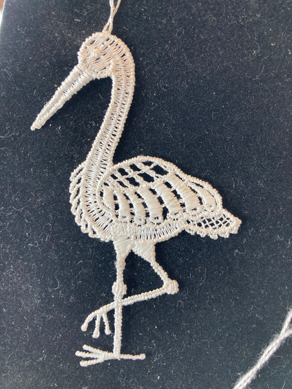 Easter Lace Ornament - stork - German Specialty Imports llc