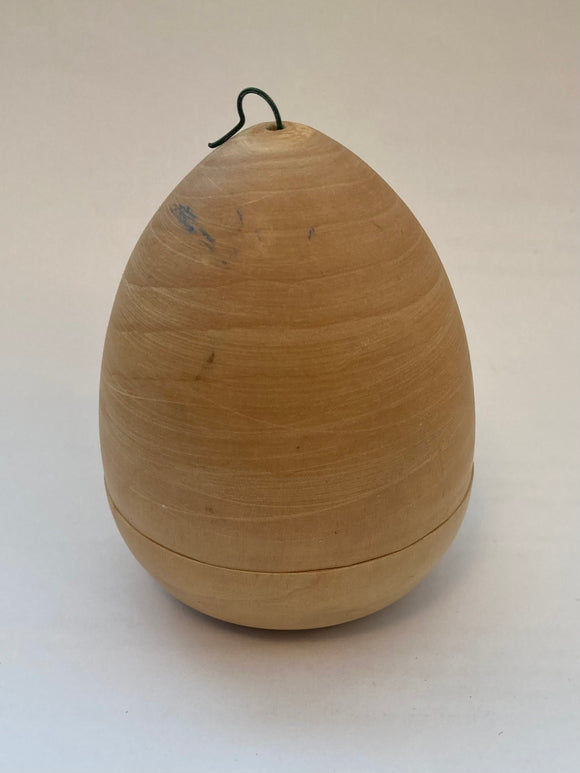 Hollow Easter Egg Natural Wooden ornament - German Specialty Imports llc