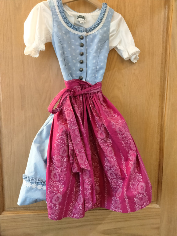 Pink Children's Dirndl Vicki Dirndl Set, SIZES German
