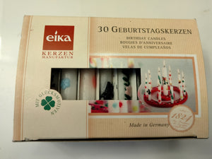 Eika Birthday Candles 30 pack - German Specialty Imports llc