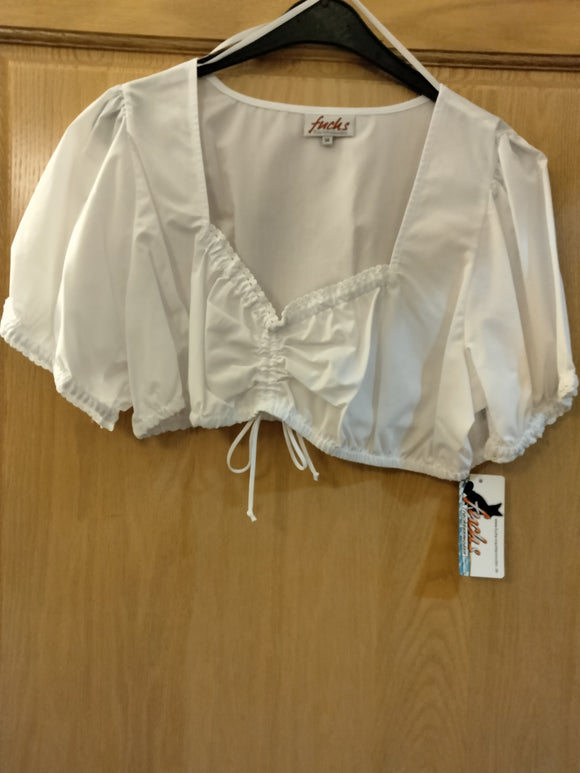 4104  Classy Fuchs  Dirndl blouse with Arm and small cotton lace in front - German Specialty Imports llc